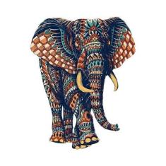 Imagem de Quebra-Cabeça de Madeira em Forma de Elefante - Alívio do Estresse par