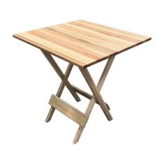 Imagem de Mesa Dobrável 70x70cm de Madeira Maciça Eucalipto 