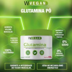 Imagem de Glutamina 200g Sem sabor WVegan