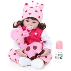 Boneca Bebe Reborn Yasmin Cegonha Reborn Dolls Mais 9 Acessórios 48cm em  Promoção na Americanas