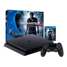 Imagem de Sony Playstation 4 Slim 500gb Uncharted 4: A Thief's End Bundle Cor  Preto Onyx PlayStation 4