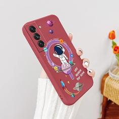 Imagem de Astronaut Phone Case para Samsung Galaxy S22 S21 S20 FE S10 Note 20 10 Ultra Plus A72 A52 A32 A71 A51 A31 A21S Cover, Camellia Red1, For S10Plus