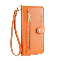 Imagem de Carteira feminina com compartimentos para cartões, capa de telefone crossbody para iphone 15 14 13 12 11 Pro Max XS XR 7 6 6 6s Plus SE SE3 Capa flip com alça, laranja, para iphone 7 plus