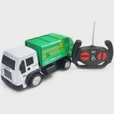 Imagem de Brinquedo Caminhão Baú Coletor Lixo Controle Remoto Total - Toy King