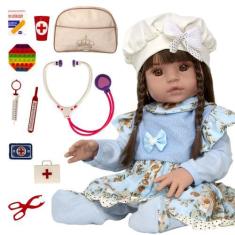 Imagem de Bebê Reborn De Silicone Realista + Itens Bolsa Maternidade - Cegonha R