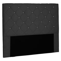 Imagem de Cabeceira Estofada Cama Box Casal Tânia 140cm Suede Preto