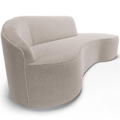 Imagem de Sofá 4 Lugares Curvo Living Firenze Esquerdo D02 Bouclê Bege 230cm B-62 - Lyam