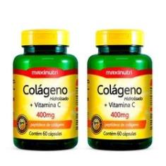 Imagem de Kit 2 Colágeno Hidrolisado + Vitamina C 60 Cáps Maxinutri
