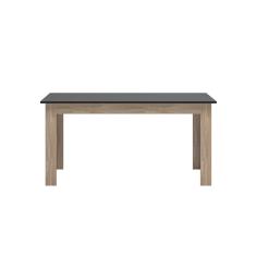 Imagem de Mesa de Jantar Retangular Olívia 06 Lugares Grafite com Carvalho 160 cm - D'Rossi