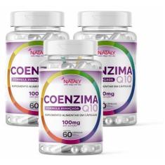Imagem de 3x Coenzima Q10 100mg Por Porção 60 Capsulas Nataly