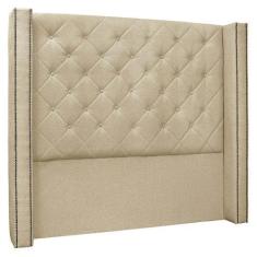 Imagem de Cabeceira Casal Cama Box 140cm Louise S06 Linho Dourado - Mpozenato