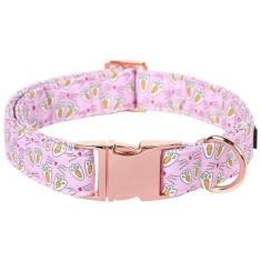 Imagem de Coleira Maca Bates para cães de Páscoa, confortável, macia, com fivela de metal ajustável para cães pequenos, médios e grandes, presentes de Páscoa para animais de estimação