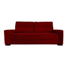 Imagem de Sofá 2 Lugares Luxo Giza Suede Vermelho Bordô - Novo Encanto