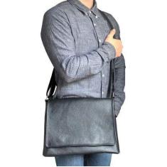 Imagem de Bolsa Masculina Transversal Tiracolo Executiva De Couro Grande - Art M