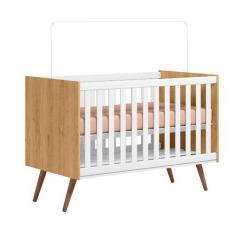 Imagem de Berço Mini Cama Infantil Q Charm 70cm Com Rodízios e Mosqueteiro - Éde