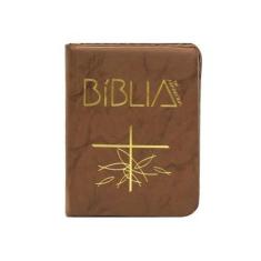 Imagem de Bíblia de Aparecida Bolso - Marrom Com Zíper - Santuário, Editora; - 2501000275149