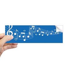 Imagem de DIYthinker Blue Movg Music 5-le Staff adesivo retangular para-choque notebook decalque janela