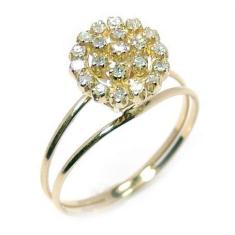 Imagem de Anel em ouro amarelo 18k com diamantes - Chuveiro - 2ANB0143