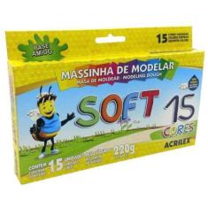 Imagem de Massinha De Modelar Soft Acrilex 15 Cores 220G