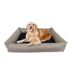 Imagem de Cama Para Cachorro Grande 100x87 Cm - 100% Lavável E Resistente (DOCE DE LEITE E PRETO)