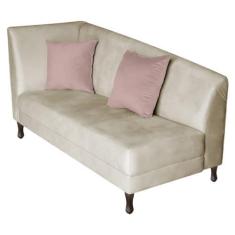 Imagem de Diva Recamier Heitor 140cm Lado Direito Linho Bege - Amarena Móveis