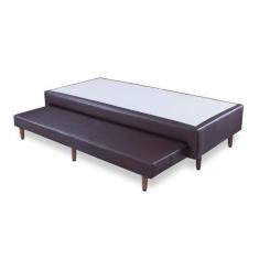 Imagem de Base Box com Cama Auxiliar Bibox Sommier Eco Marrom Pés de Madeira Viú