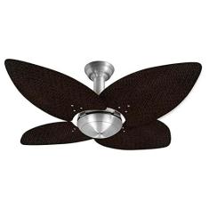 Imagem de Ventilador de Teto Office Jet Aspen Venti-Delta Prata Rattan Marrom 110V