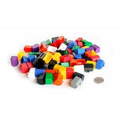 Imagem de Hotéis de plástico: Preto, cinza, branco, vermelho, laranja, amarelo, verde, azul e roxo Cor Board Game Replacement Hotel (Cidade em miniatura colorid