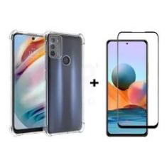 Imagem de Kit Capa Anti Impacto Motorola G60 + Película De Vidro 3D