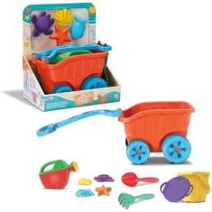 Imagem de Diver Praia Carriola Com Baldinho Regador Pá E Forminhas - Divertoys