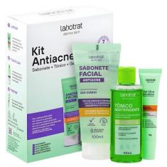 Imagem de Kit Tratamento Facial Antiacne Tônico Gel Secante E Sabonete - Labotra