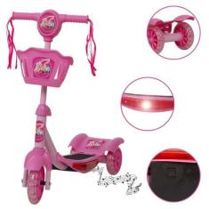 Imagem de Patinete Infantil 3 Rodas Menina Barbie Cesta Envio Imediato - Toys 2U