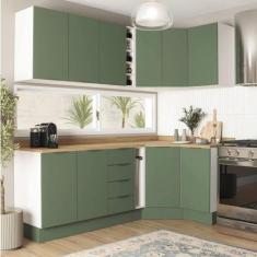 Imagem de Cozinha Modulada 8 Peças 3 Aéreos 3 Balcões Adega E Toalheiro Ipanema