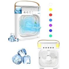 Imagem de Mini Ventilador Umidificador  Portátil Aromatizador Ar 3 In 1 - Zem