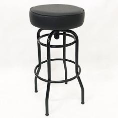 Imagem de Banqueta Bar Alta Giratória Preta Assento Preto - Poltronas do Sul