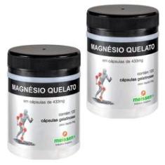 Imagem de Kit 2 Unids Magnésio Quelato 120 Capsulas 433Mg Meissen