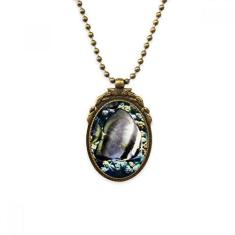 Imagem de DIYthinker Colar vintage com pingente de contas vintage com imagem da natureza de coral de peixe oceano