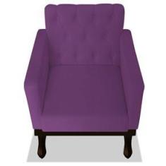 Imagem de Poltrona Decorativa Classic Suede Roxo - AM Decor
