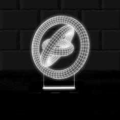 Imagem de Luminária Led 3D Circulo Esfera Abajur 4