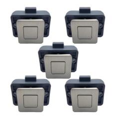 Imagem de MTSmart Fechaduras de armário de metal para trailer, botão de pressão de metal, trava quadrada para trailer, trailer, caminhão, caravana, iate, barco, marinha, puxador de armário de trailer, travas de