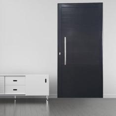 Imagem de Porta Pivotante de Alumínio 210 x 100cm com Puxador Veneza Esquadrias Bergame Preto