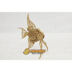 Imagem de Quebra Cabeça 3D peixe ornamental 130 peças em mdf - dinobrinque