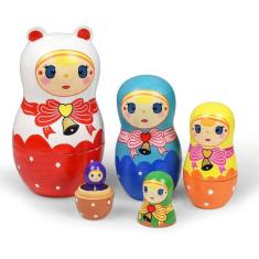 Imagem de Bonecas russas de ninho urso Matryoshka Bonecas Brinquedos Bonito Anima