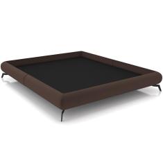 Imagem de Cama Casal Queen Base Box Pés de Ferro Estilo Industrial 176cm Otto P05 Veludo Marrom - Lyam Decor