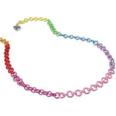Imagem de Colar Infantil Menina Corrente de Argolas Arco-Íris Charm it