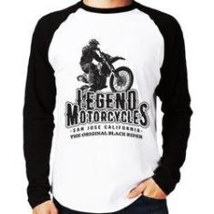 Imagem de Camiseta Raglan Legend Motorcycle Manga Longa - Foca Na Moda