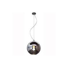 Imagem de Pendente Bola Esfera Ø35cm Vidro Fumê E Aço Mais Luz Bivolt