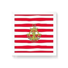 Imagem de Arte Maníacos Quadro Decorativo Marinheiro Brasão - 50x50cm (Moldura em laca )