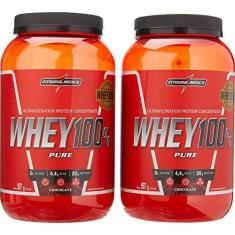 Imagem de kit 2x Whey 100% Pure 907g Chocolate e Chocolate Integralmedica