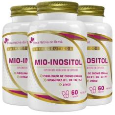 Imagem de Kit 3x Mio-inositol + Vitaminas 500mg 60 cápsulas - Flora Nativa